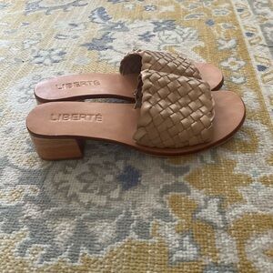 Women's Beige Woven Sandals